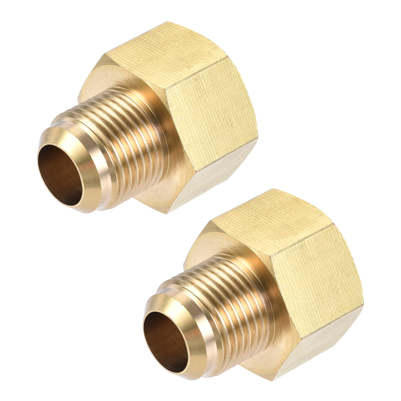 Harfington Brass Pipe Fitting, SAE Flare Male SAE Female Thread, Tubing Adapter Connector for Air Conditioner Refrigeration