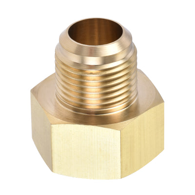 Harfington Brass Pipe Fitting, SAE Flare Male SAE Female Thread, Tubing Adapter Connector for Air Conditioner Refrigeration