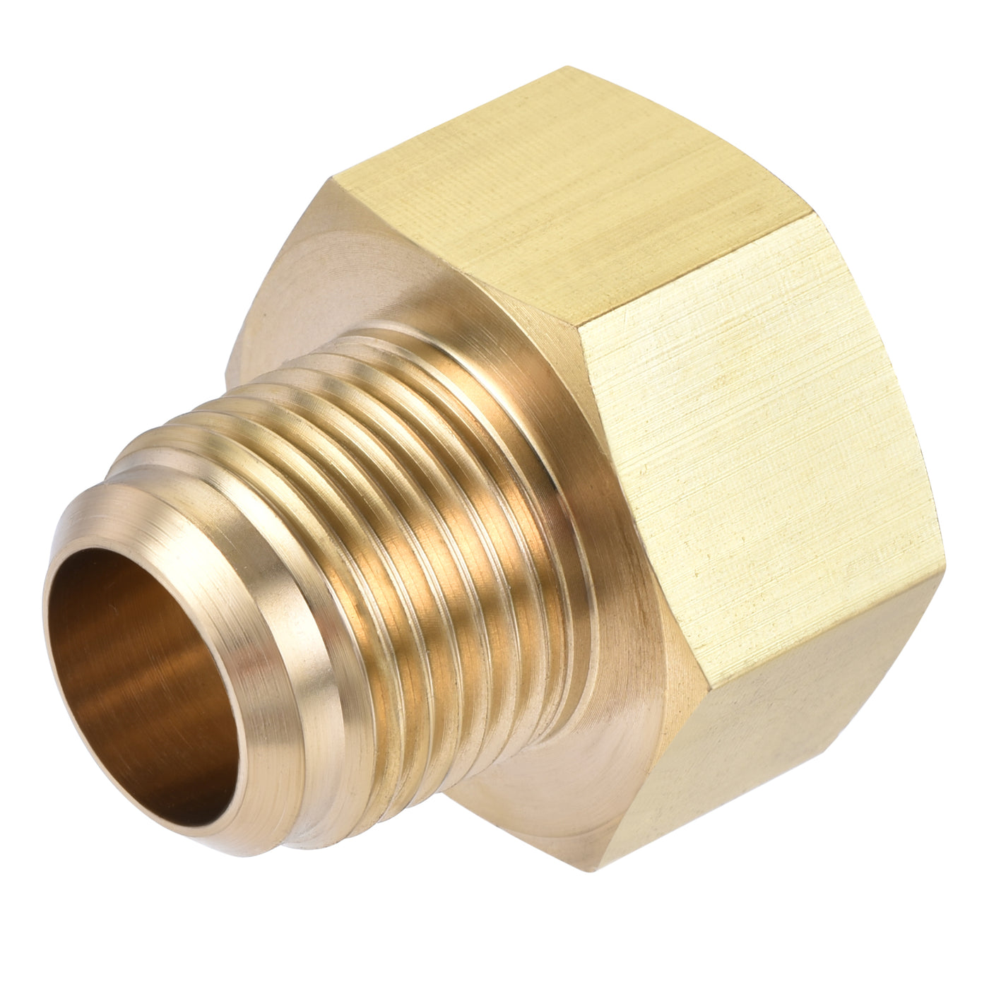 Harfington Brass Pipe Fitting, SAE Flare Male SAE Female Thread, Tubing Adapter Connector for Air Conditioner Refrigeration