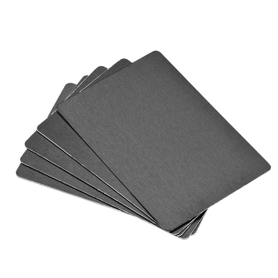 Harfington Uxcell Blank Metal Card Anodized Aluminum Plates for DIY Laser Printing