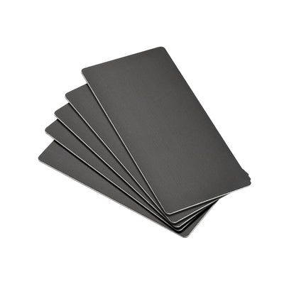 Harfington Uxcell Blank Metal Card Anodized Aluminum Plates for DIY Laser Printing