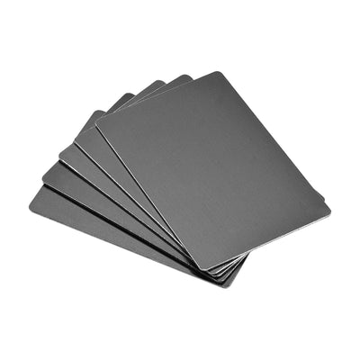 Harfington Uxcell Blank Metal Card Anodized Aluminum Plates for DIY Laser Printing