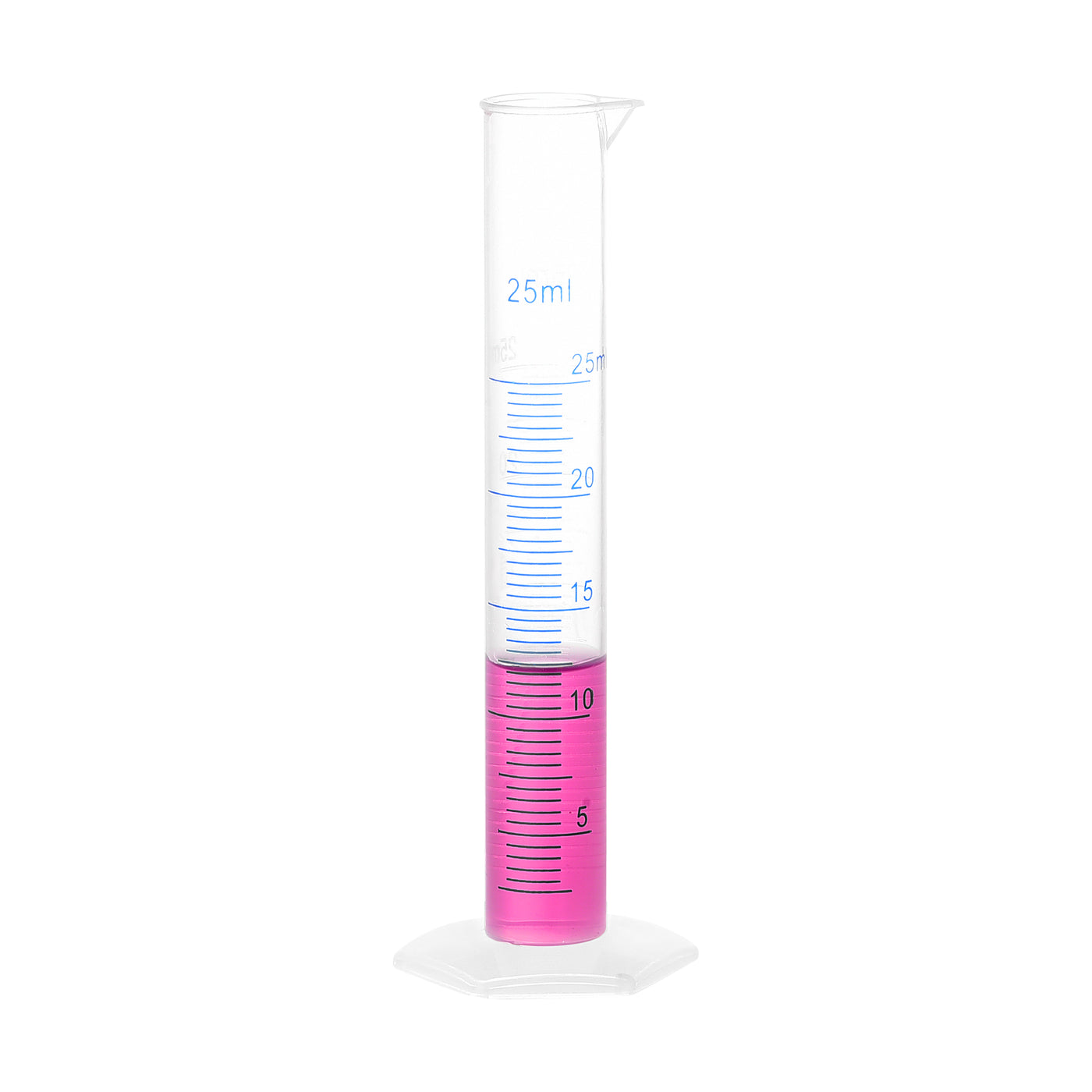 uxcell Uxcell Plastic Graduated Cylinder, 25ml Measuring Cylinder, 2-Sided Metric Marking