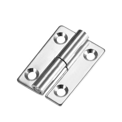 uxcell Uxcell Lift Off Hinge , Left Handedness Mini Stainless Steel Hinge Detachable Slip Joint Small Flag Hinges 50mm Long 36mm Open Width