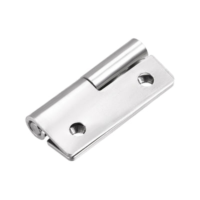 Harfington Uxcell Lift Off Hinge , Left Handedness Mini Stainless Steel Hinge Detachable Slip Joint Small Flag Hinges 50mm Long 36mm Open Width 2pcs