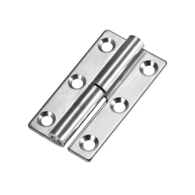 uxcell Uxcell Lift Off Hinge , Left Handedness Mini Stainless Steel Hinge Detachable Slip Joint Small Flag Hinges 64mm Long 37mm Open Width