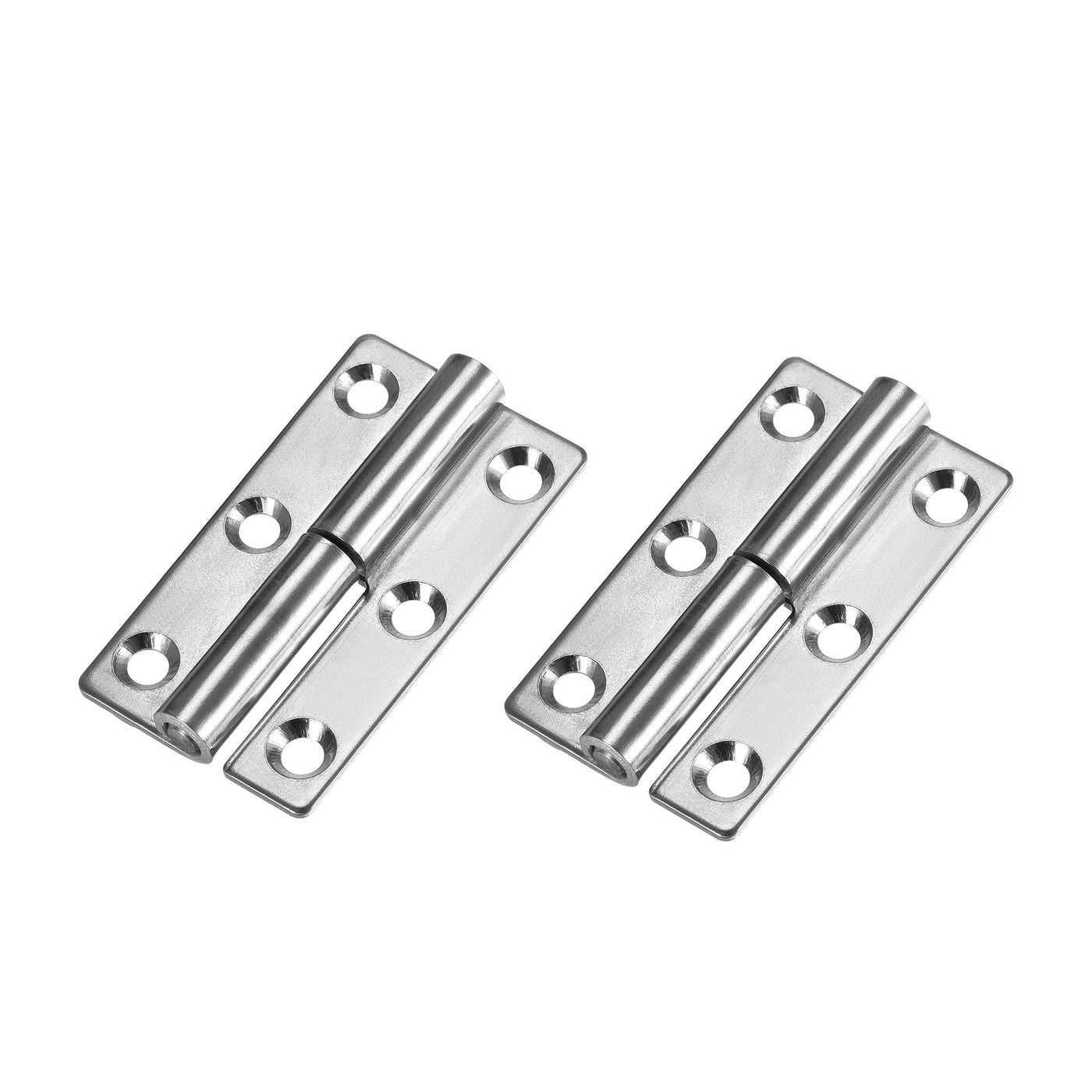 uxcell Uxcell Lift Off Hinge , Left Handedness Mini Stainless Steel Hinge Detachable Slip Joint Small Flag Hinges 64mm Long 37mm Open Width 2pcs