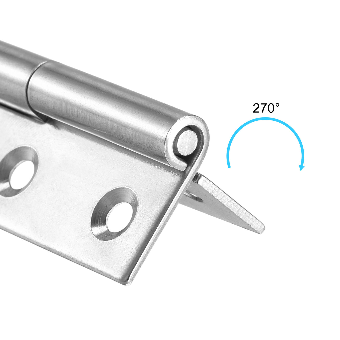 uxcell Uxcell Lift Off Hinge , Left Handedness Mini Stainless Steel Hinge Detachable Slip Joint Small Flag Hinges 75mm Long 50mm Open Width 2pcs