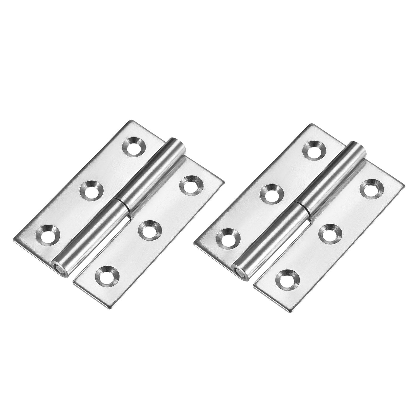 uxcell Uxcell Lift Off Hinge , Left Handedness Mini Stainless Steel Hinge Detachable Slip Joint Small Flag Hinges 75mm Long 50mm Open Width 2pcs