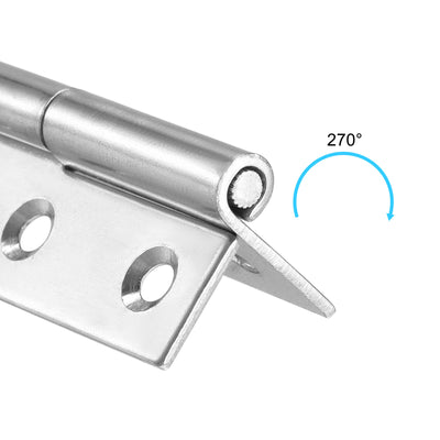 Harfington Uxcell Lift Off Hinge , Right Handedness Mini Stainless Steel Hinge Detachable Slip Joint Small Flag Hinges 75mm Long 50mm Open Width