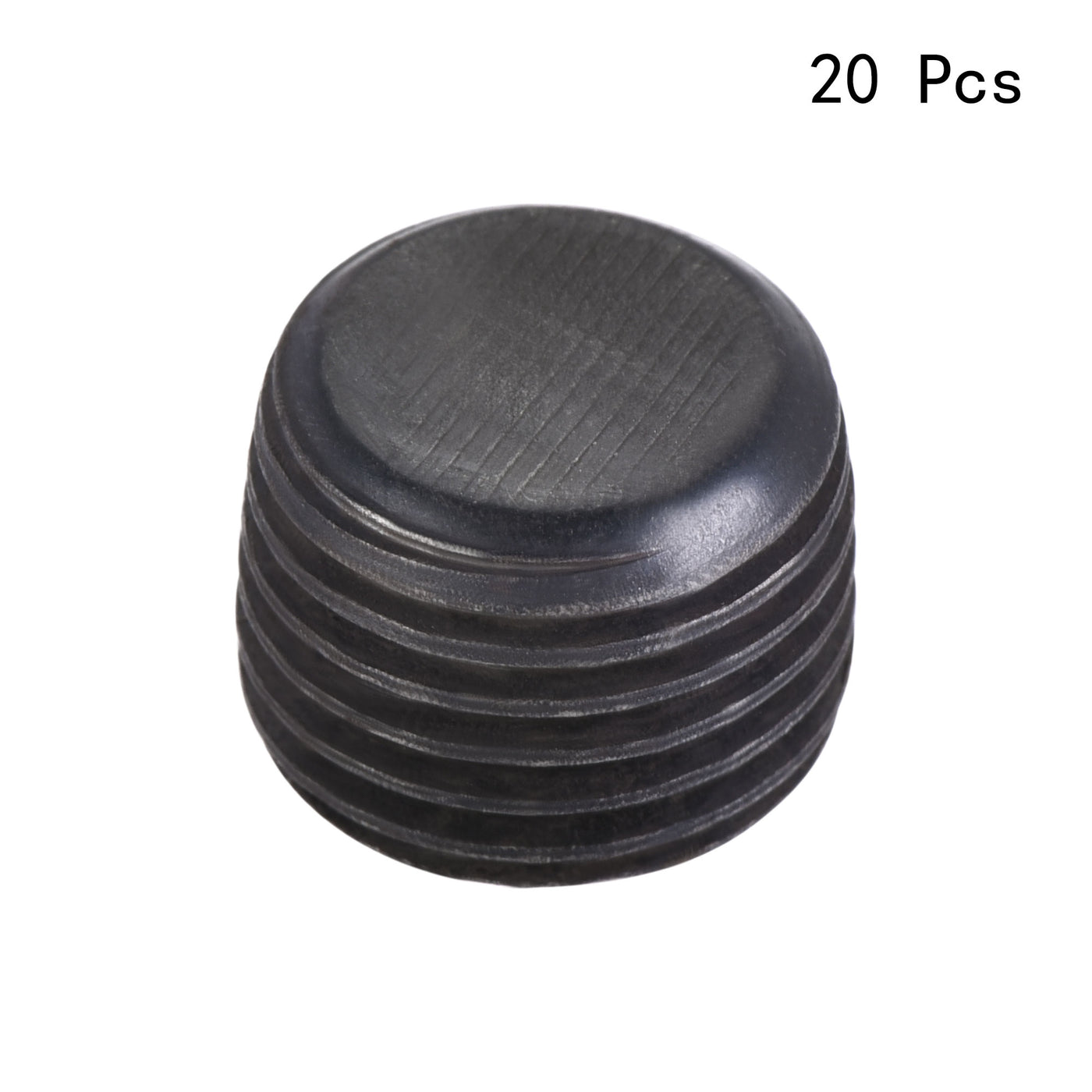 Uxcell Uxcell Carbon Steel Internal Hex Thread Socket Pipe Plug 1/4PT Male Thread Black 20Pcs