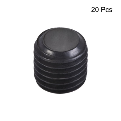 Harfington Uxcell Carbon Steel Internal Hex M10x1.5 Male Thread Socket Pipe Plug Black 20Pcs