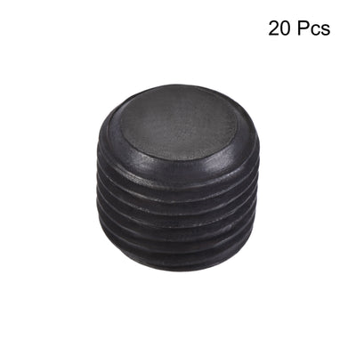 Harfington Uxcell Carbon Steel Internal Hex M10x1.5 Male Thread Socket Pipe Plug Black 20Pcs