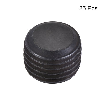 Harfington Uxcell Carbon Steel Internal Hex M12x1.5 Male Thread Socket Pipe Plug Black 25Pcs