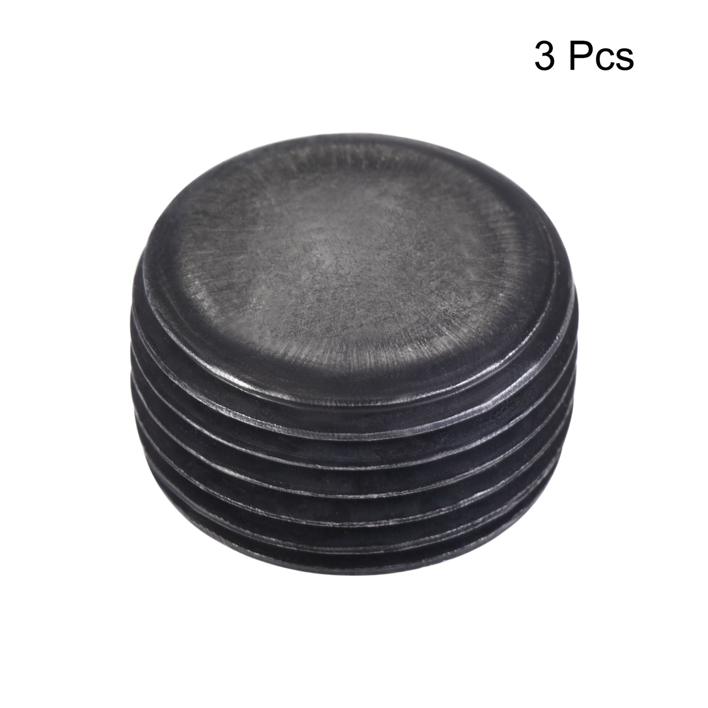 Uxcell Uxcell Carbon Steel Internal Hex Thread Socket Pipe Plug M33x1.5 Male Thread Black 3Pcs