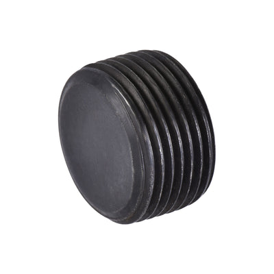 Harfington Uxcell Carbon Steel Internal Hex Thread Socket Pipe Plug M33x1.5 Male Thread Black 3Pcs