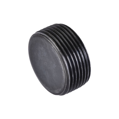 Harfington Uxcell Carbon Steel Internal Hex Thread Socket Pipe Plug M27x1.5 Male Thread Black