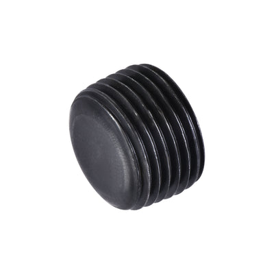 Harfington Uxcell Carbon Steel Internal Hex 3/4NPT Male Thread Socket Pipe Plug Black 3Pcs