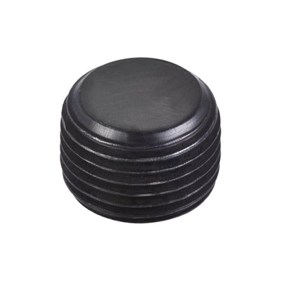 Harfington Uxcell Carbon Steel Internal Hex 1-1/4NPT Male Thread Socket Pipe Plug Black