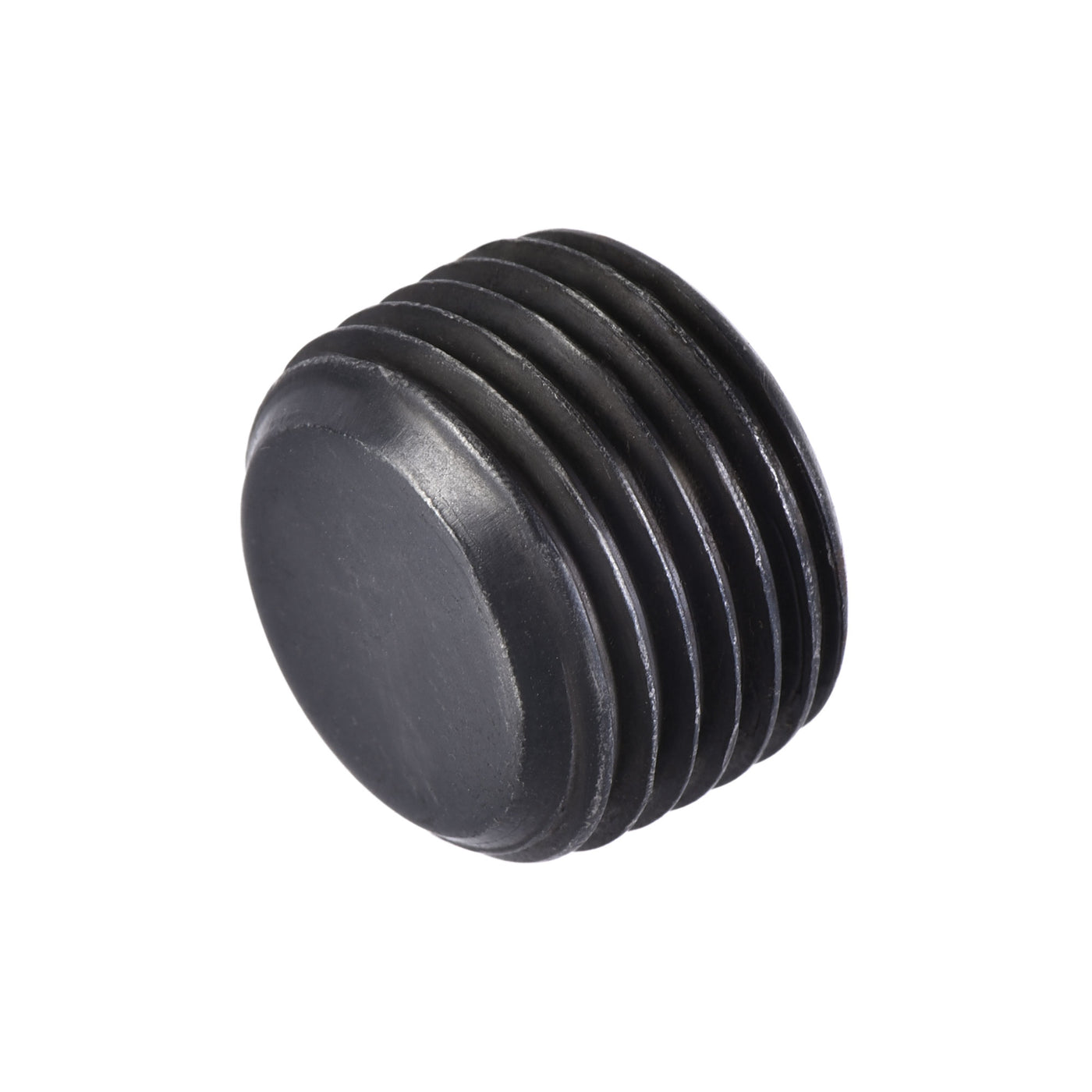 Uxcell Uxcell Carbon Steel Internal Hex 1-1/4NPT Male Thread Socket Pipe Plug Black