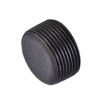 Harfington Uxcell Carbon Steel Internal Hex 1-1/4NPT Male Thread Socket Pipe Plug Black