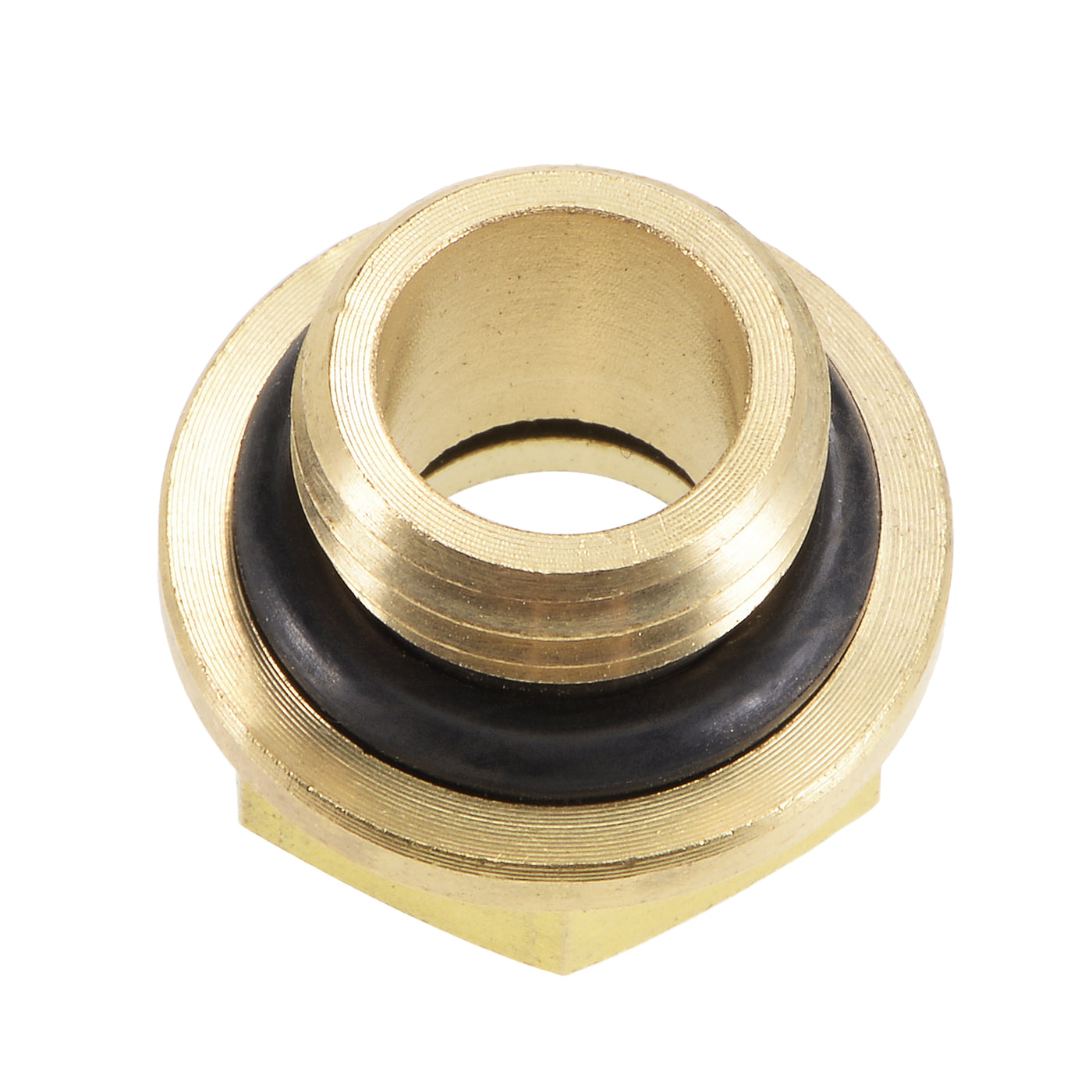 uxcell Uxcell Oil Liquid Level Gauge Sight Glass M Male Threaded Brass Fittings with O-Ring, Yellow 2Pcs