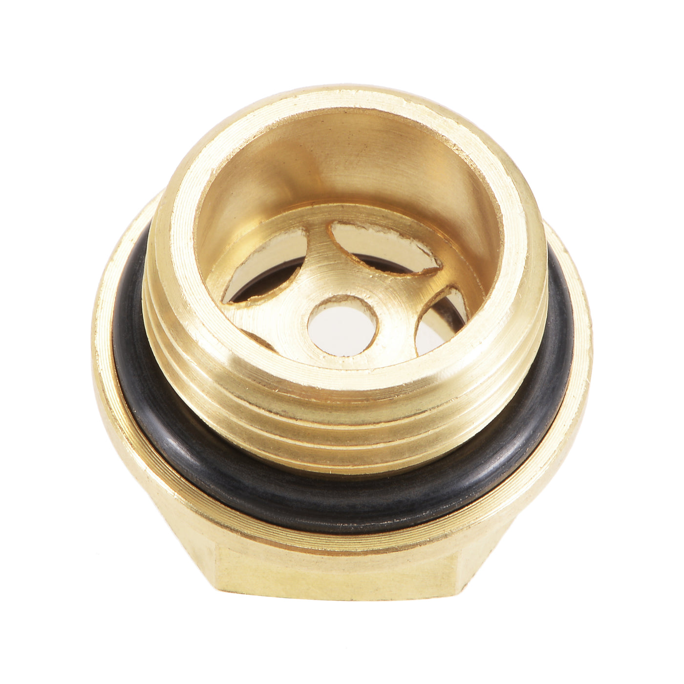 uxcell Uxcell Oil Liquid Level Gauge Sight Glass G Male Threaded Brass Air Compressor Fittings with O-Ring, Yellow