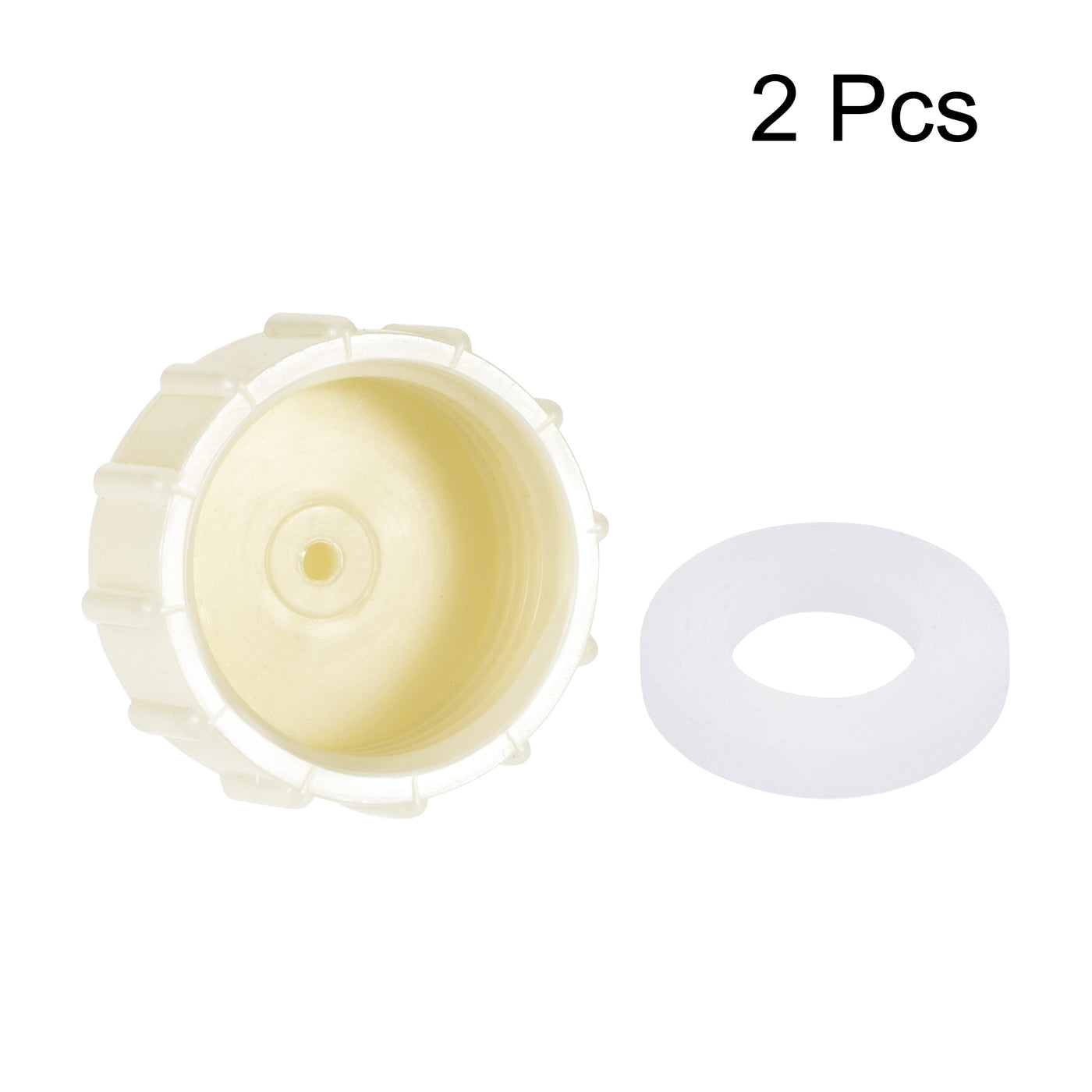 Uxcell Uxcell ABS Hose Barb Fitting Coupler, 16mm Barb x G1/2 Female Thread Pipe Adapter, White 2Pcs