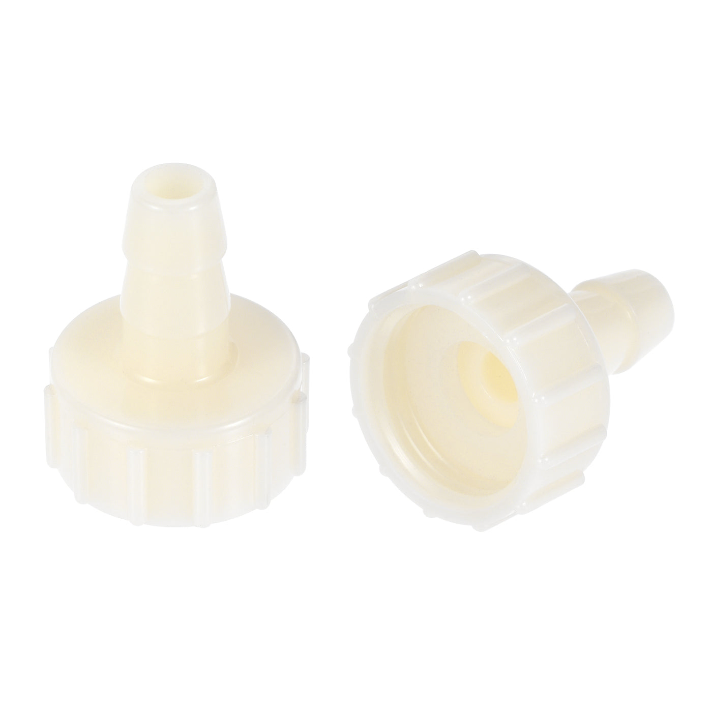 Uxcell Uxcell ABS Hose Barb Fitting Coupler, 16mm Barb x G1/2 Female Thread Pipe Adapter, White 2Pcs