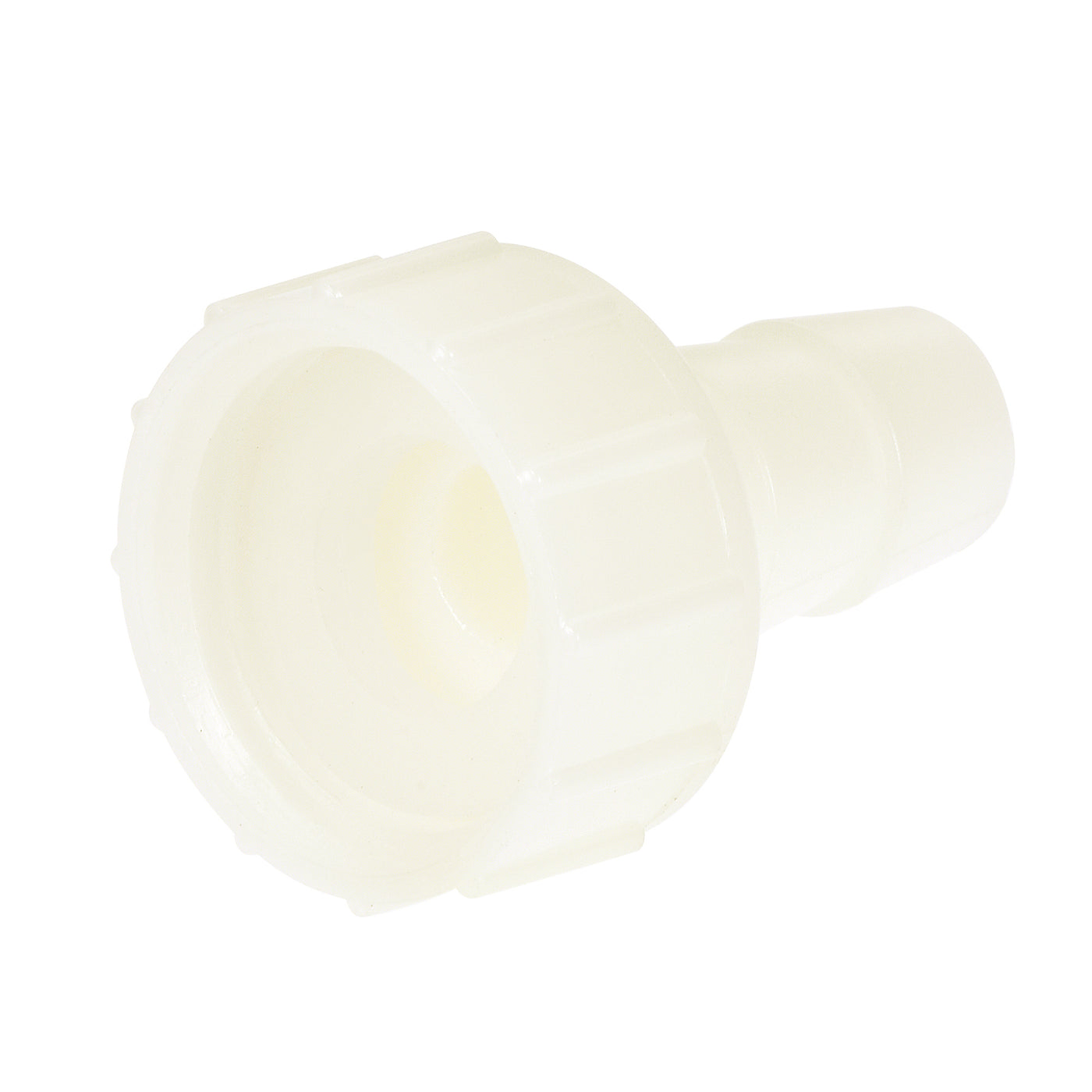 Uxcell Uxcell ABS Hose Barb Fitting Coupler, 16mm Barb x G1/2 Female Thread Pipe Adapter, White 2Pcs