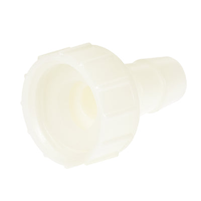 Harfington Uxcell ABS Hose Barb Fitting Coupler, 16mm Barb x G1/2 Female Thread Pipe Adapter, White 2Pcs