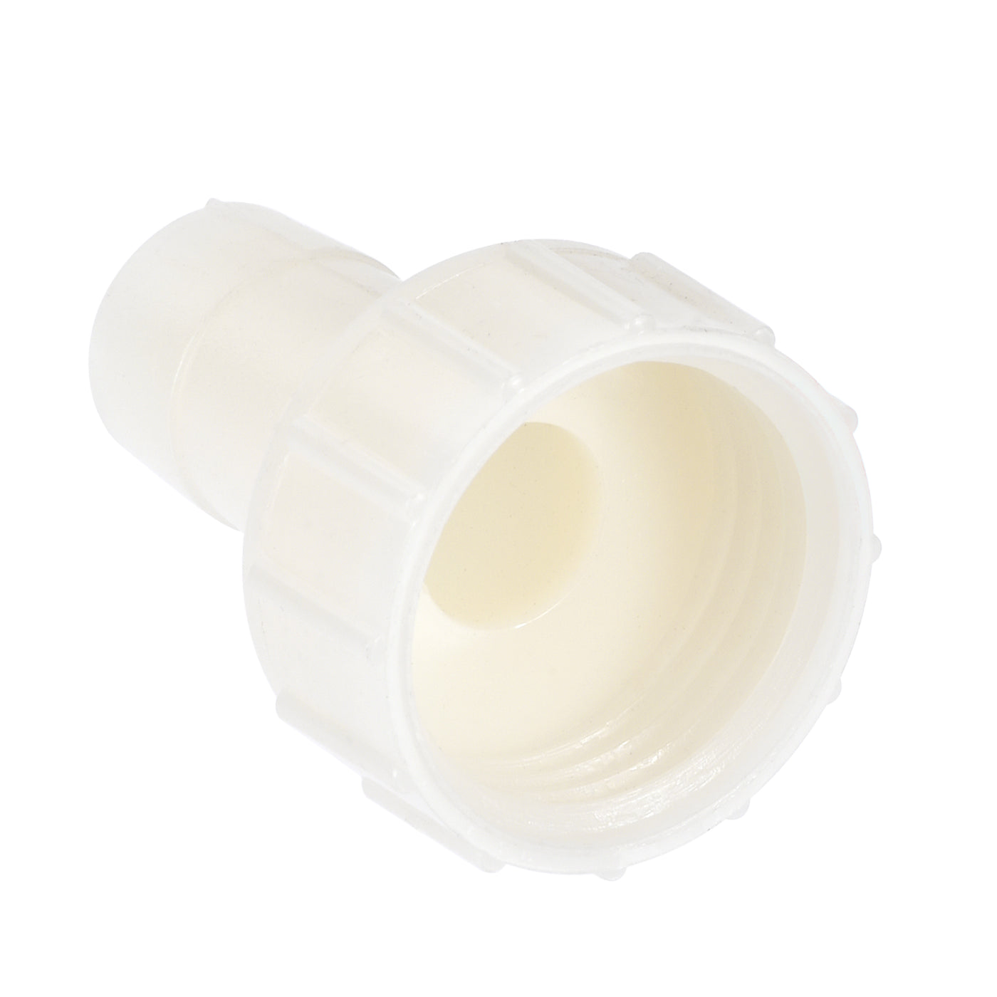 Uxcell Uxcell ABS Hose Barb Fitting Coupler, 16mm Barb x G1/2 Female Thread Pipe Adapter, White 2Pcs