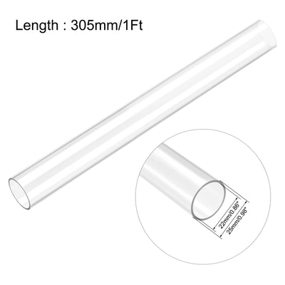 Harfington Uxcell PC Rigid Round Clear Tubing 8mm(0.31 Inch)IDx10mm(0.4 Inch)ODx305mm(1Ft) Length Plastic Tube