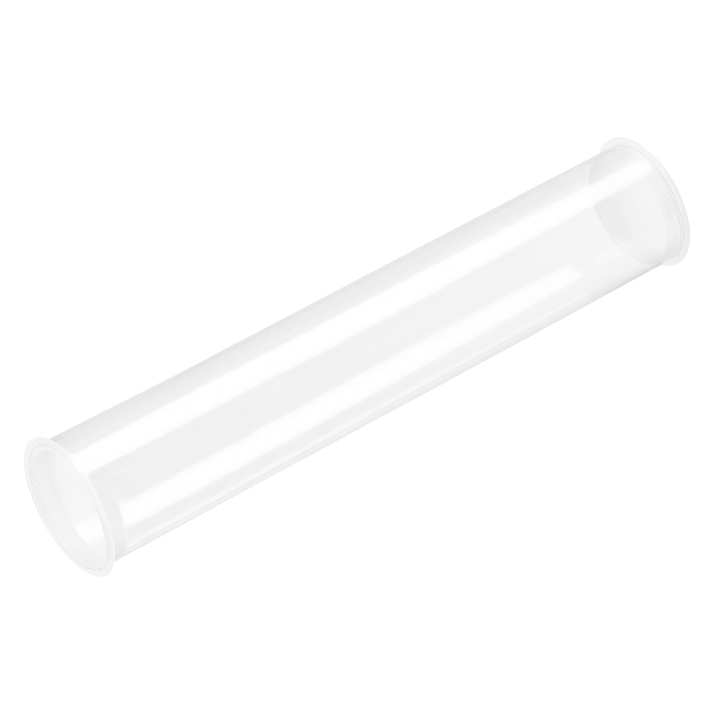 uxcell Uxcell Clear Rigid Storage Tubing with White Lids Round Plastic Polycarbonate Tube