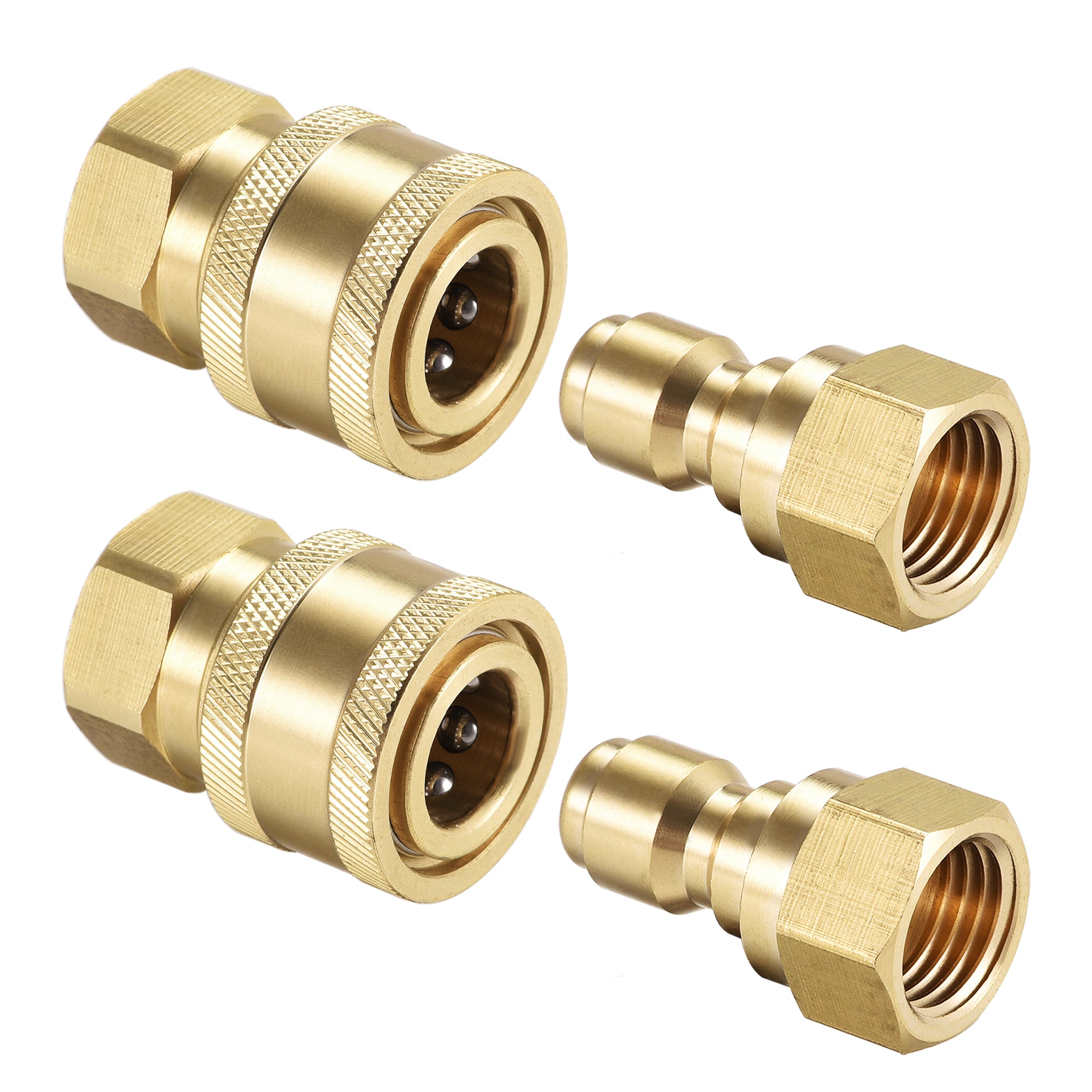 Uxcell Brass Quick Connectors Set M14x1.5 Female Thread 2 Sets | Harfington