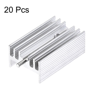 Harfington Uxcell 25x15x10mm TO-220 Aluminum Heatsink for Cooling MOSFET Transistor Diodes with a Support Pin 20pcs