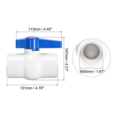 Harfington Uxcell Ball Valve, PVC Socket End Valve for Aquarium Setup, Sump Pump, Pool, Garden Sprinkler