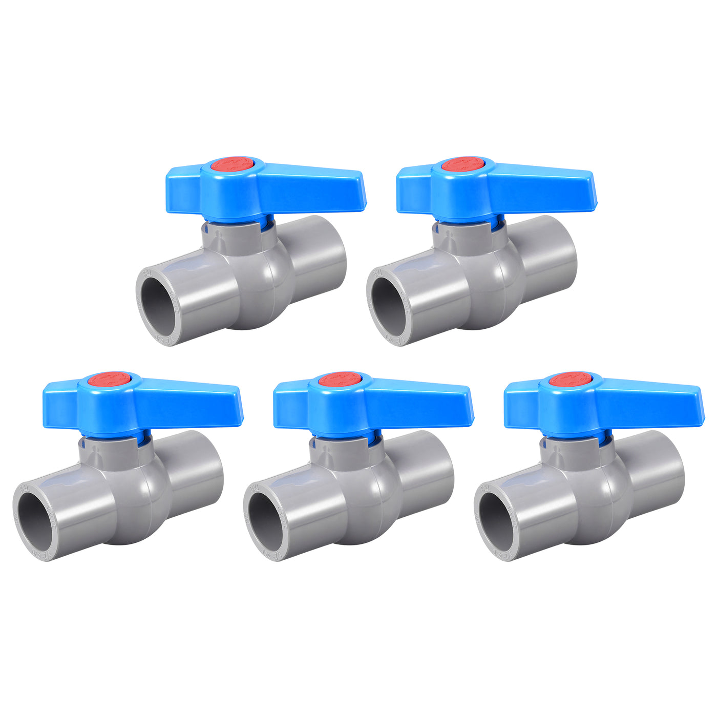 uxcell Uxcell Ball Valve,  PVC Socket End Valve for Aquarium Setup, Sump Pump, Pool, Garden Sprinkler  5Pcs