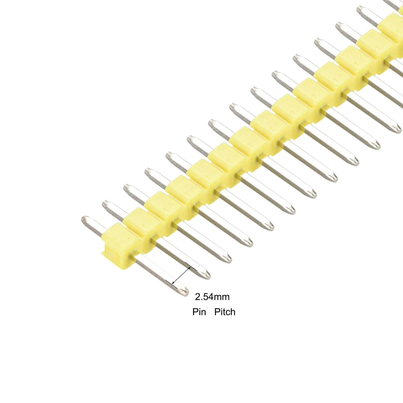 uxcell Uxcell 20pcs Male Pin Header,40 Pin 2.54mm Straight Single Row PCB Pin Strip,Yellow