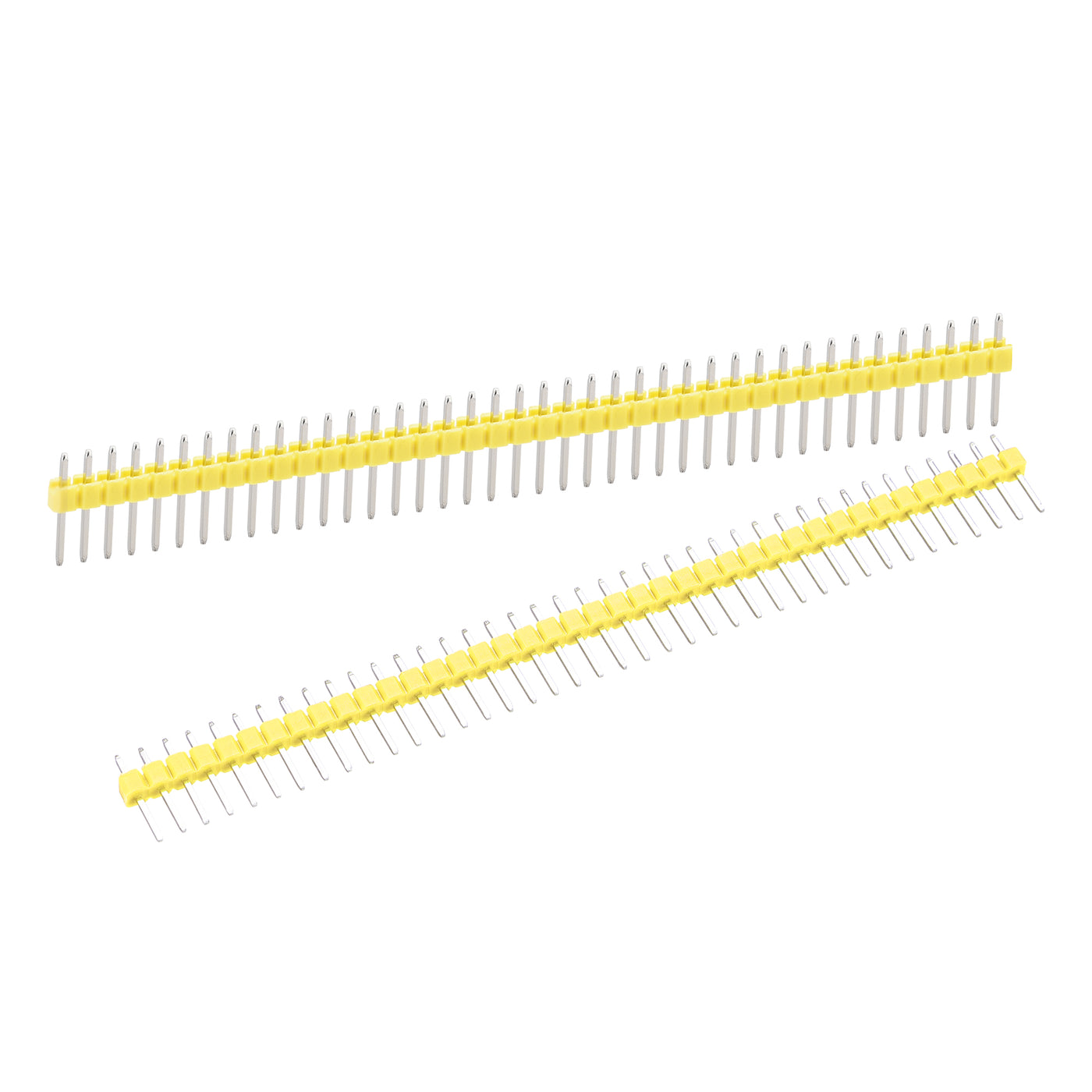 uxcell Uxcell 20pcs Male Pin Header,40 Pin 2.54mm Straight Single Row PCB Pin Strip,Yellow