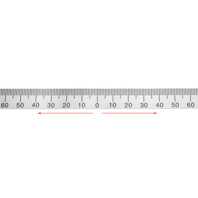 Harfington Uxcell Center Finding Ruler 110mm-0-110mm Table Sticky Adhesive Tape Measure, Aluminum Track Ruler with Holes, (from the middle).