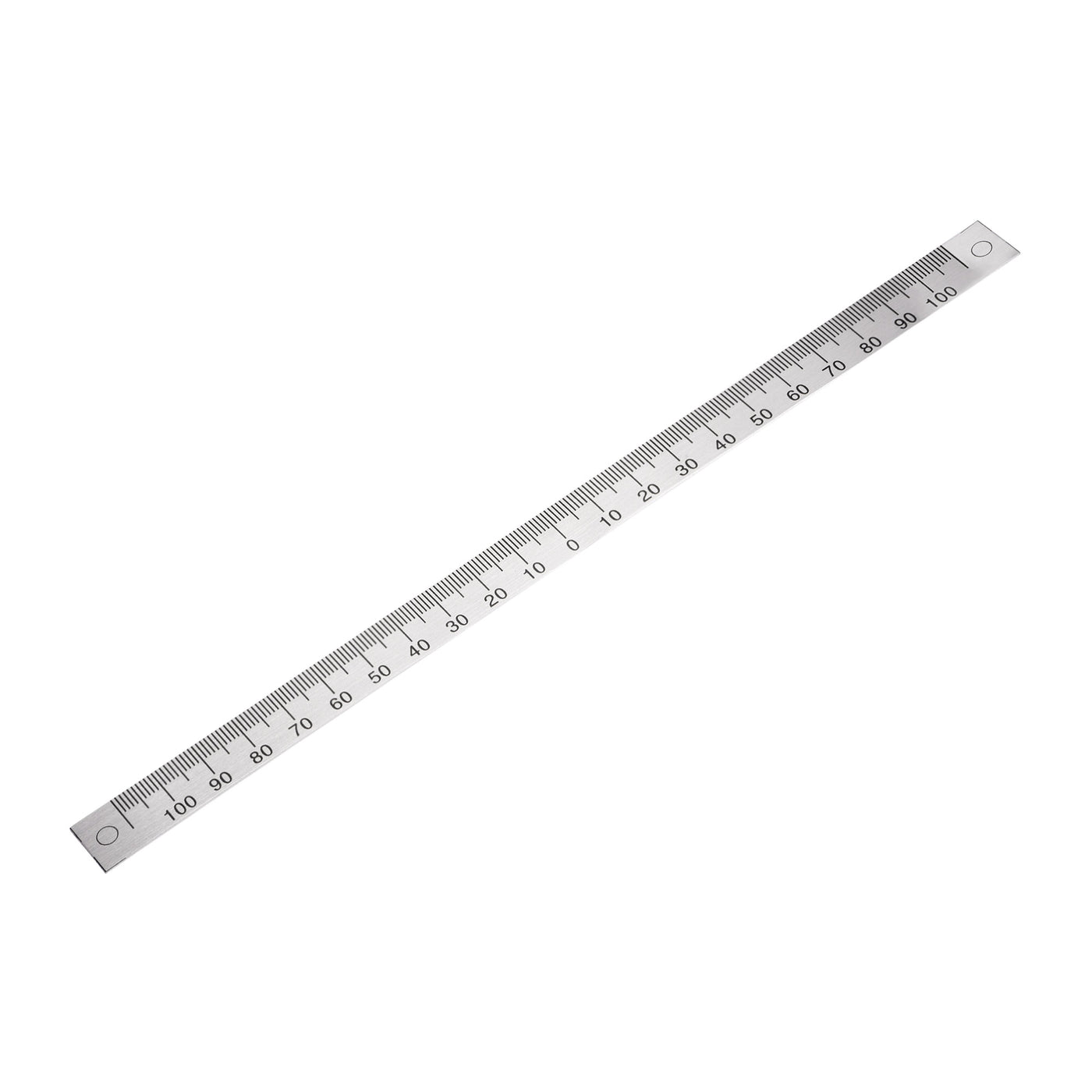 uxcell Uxcell Center Finding Ruler 110mm-0-110mm Table Sticky Adhesive Tape Measure, Aluminum Track Ruler with Holes, (from the middle).