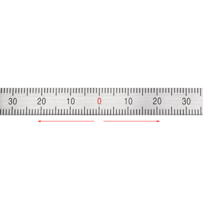 Harfington Uxcell Center Finding Ruler 270mm-0-270mm Table Sticky Adhesive Tape Measure, Aluminum Track Ruler with Holes, (from the middle).