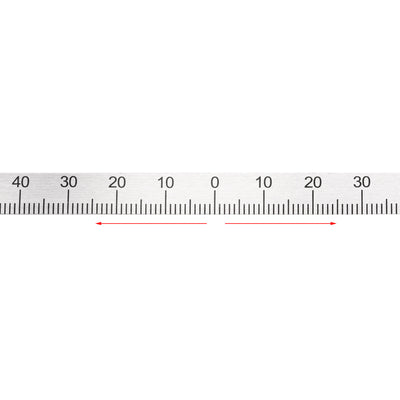 Harfington Uxcell Center Finding Ruler 270mm-0-270mm Table Sticky Adhesive Tape Measure, Aluminum Track Ruler with Holes, (from the middle).