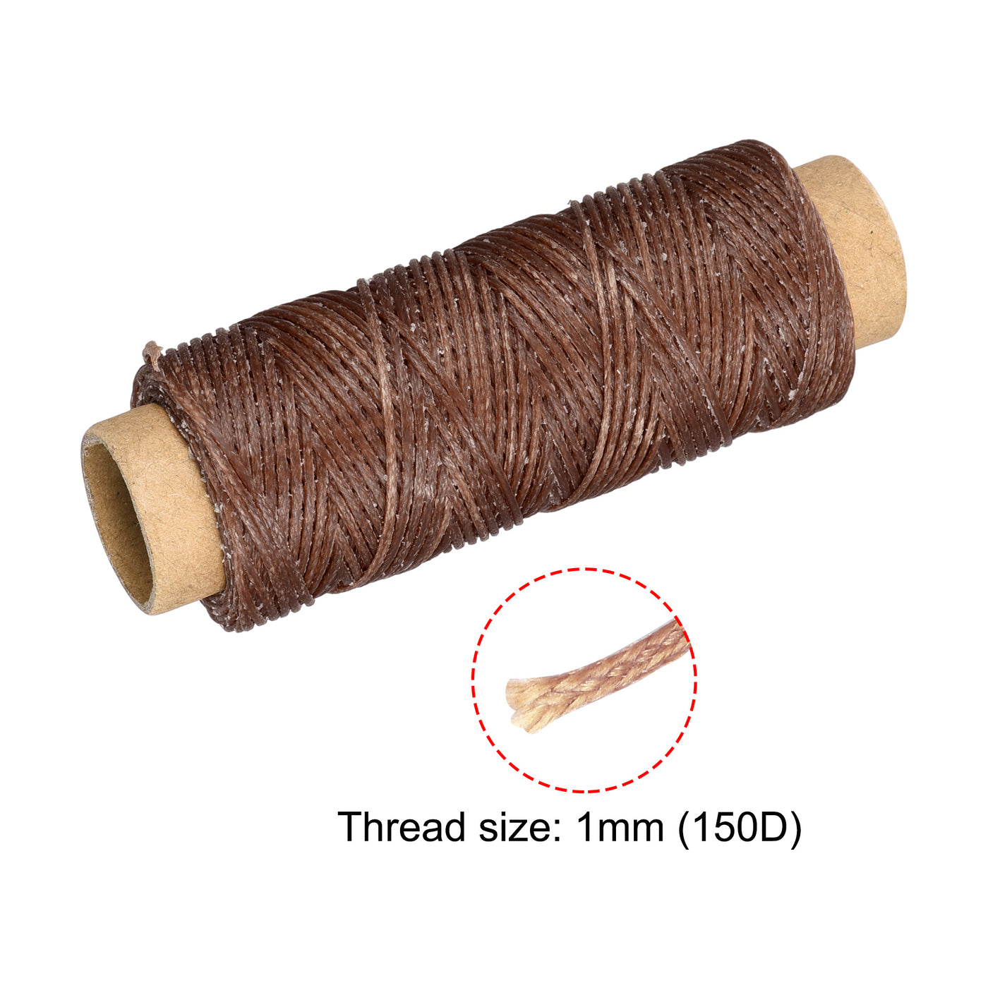 uxcell Uxcell Leather Sewing Thread Set 55 Yards 150D/1mm Polyester Flat Waxed Cord for Hand Stitching, Craft DIY, (Wooden Colors, 6Pcs)