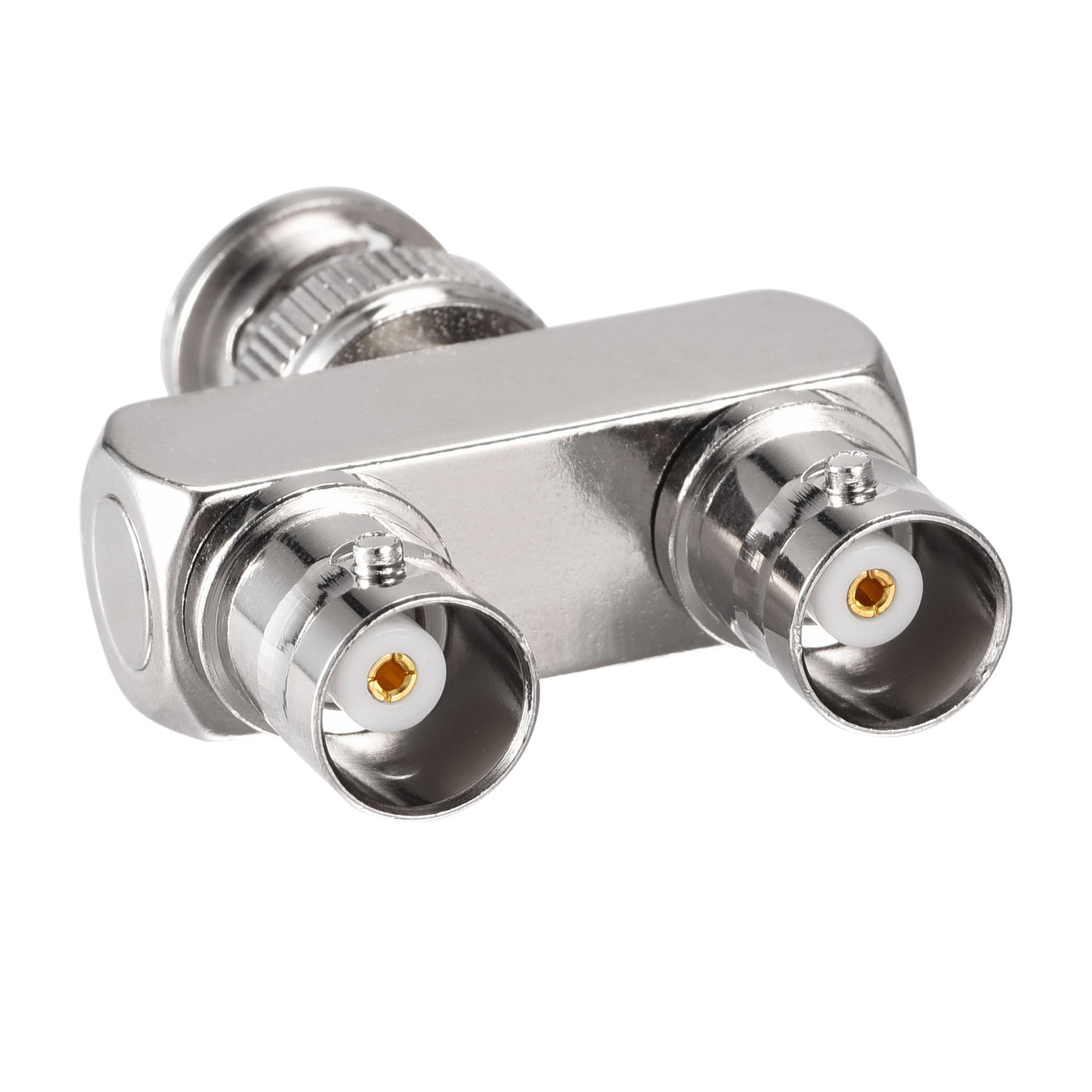 uxcell Uxcell 2Stk.BNC Y-Splitter 1 Stecker auf 2 Buchse Adapter 3-Wege-HF Koaxialstecker für CCTV Kamera