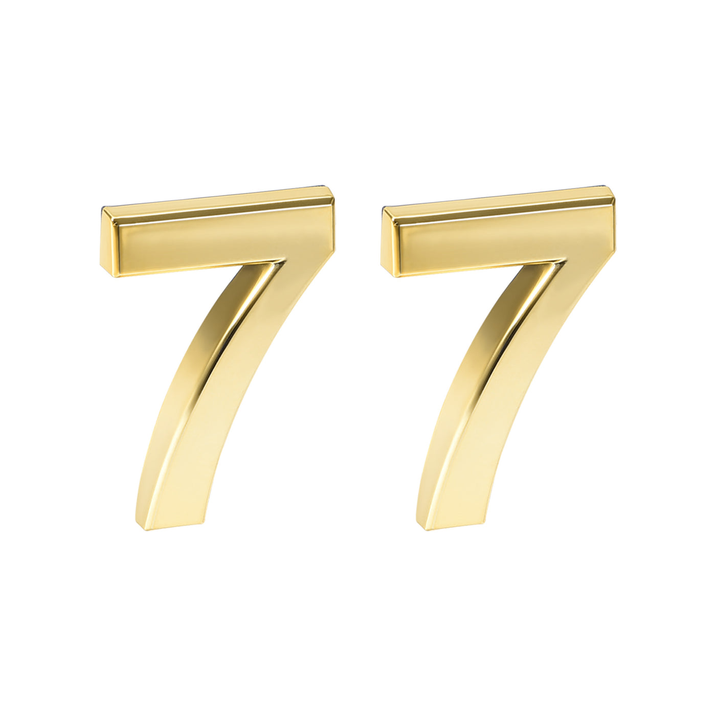 Uxcell Uxcell Self Adhesive House Number, 2.76 Inch ABS Plastic Number 3 for House Hotel Mailbox Address Sign Gold Tone 2 Pcs