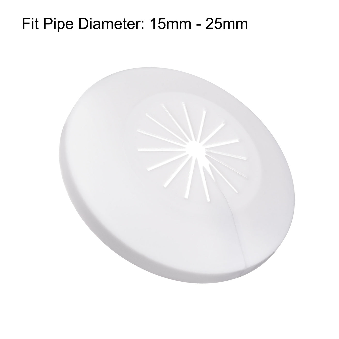 Uxcell Uxcell Pipe Cover Decoration, 15mm-25mm PP Water Pipe Drain Line Escutcheon White 8pcs