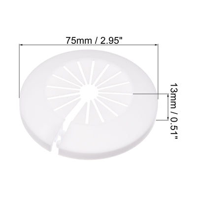 Harfington Uxcell Pipe Cover Decoration, 15mm-25mm PP Water Pipe Drain Line Escutcheon White 8pcs