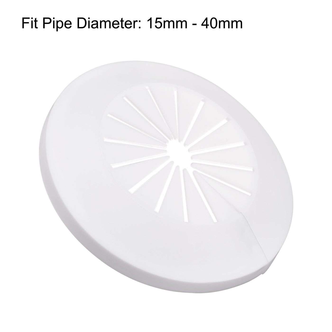 Uxcell Uxcell Pipe Cover Decoration, 15mm-25mm PP Water Pipe Drain Line Escutcheon White 8pcs